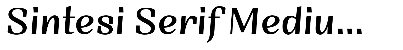 Sintesi Serif Medium Italic